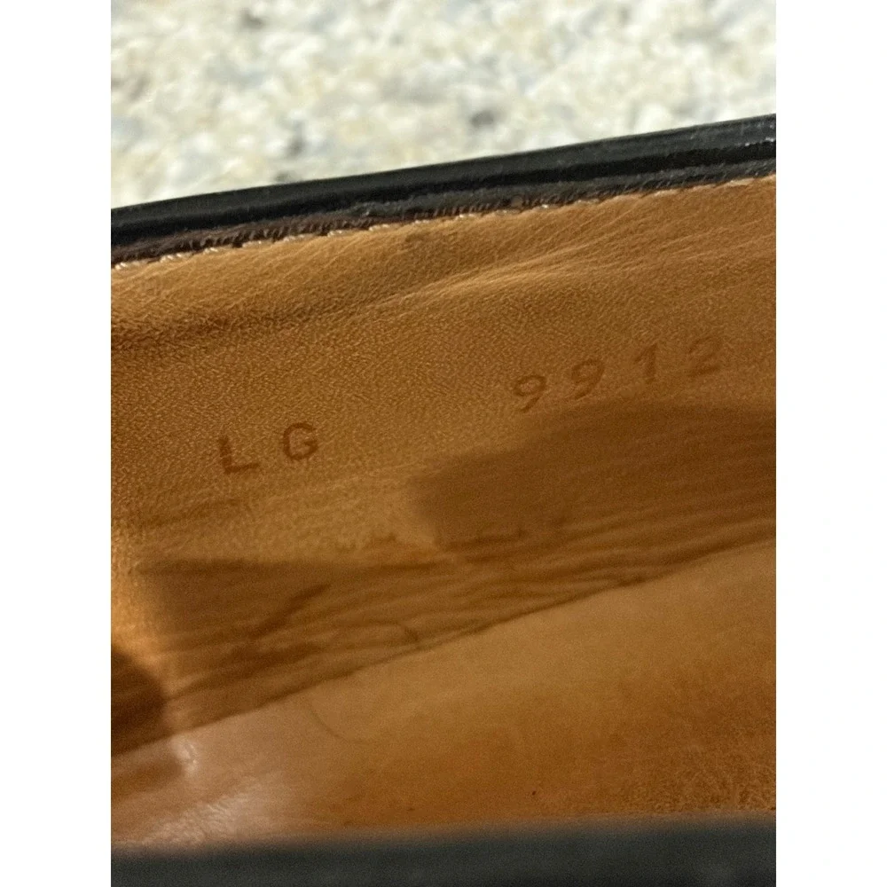 Polo Ralph Lauren Vintage Alligator Embossed Leather Loafers Made in Italy 11B